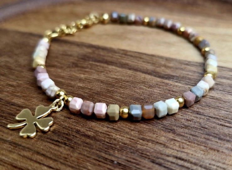 Bransoletka naturalny agat Alashan